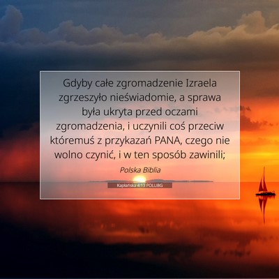 Kapłańska 4:13 POLUBG Obraz Wersetu Biblijnego