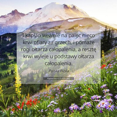 Kapłańska 4:25 POLUBG Obraz Wersetu Biblijnego