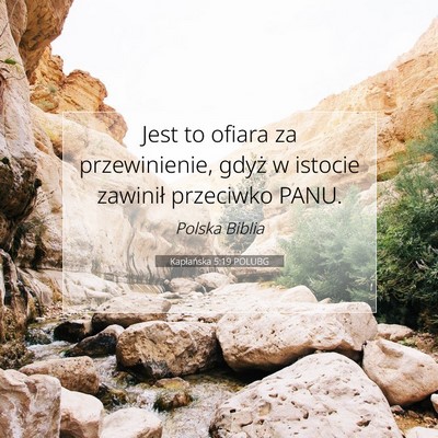 Kapłańska 5:19 Werset Biblijny Wyjaśniony