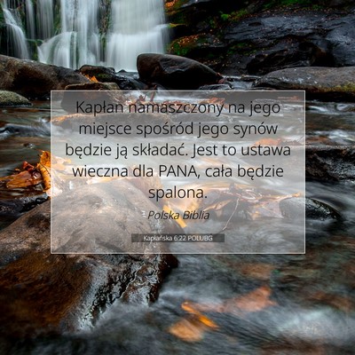 Kapłańska 6:22 POLUBG Obraz Wersetu Biblijnego
