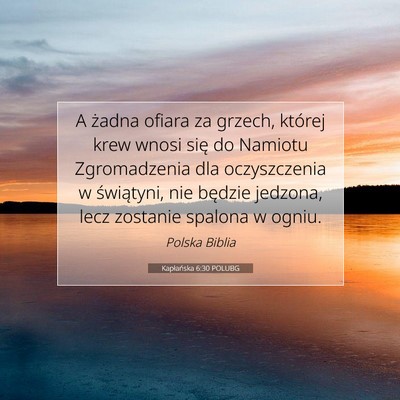 Kapłańska 6:30 POLUBG Obraz Wersetu Biblijnego