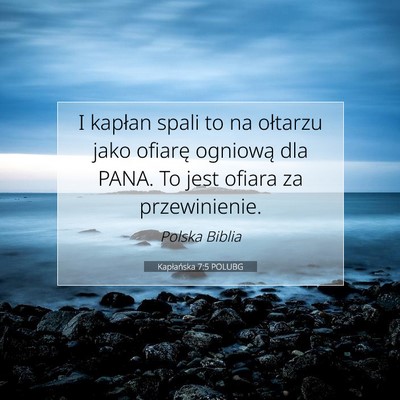 Kapłańska 7:5 POLUBG Obraz Wersetu Biblijnego