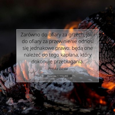 Kapłańska 7:7 POLUBG Obraz Wersetu Biblijnego