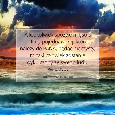 Kapłańska 7:20 POLUBG Obraz Wersetu Biblijnego