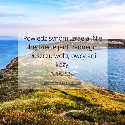 Kapłańska 7:23 POLUBG Obraz Wersetu Biblijnego