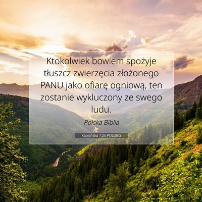 Kapłańska 7:25 POLUBG Obraz Wersetu Biblijnego