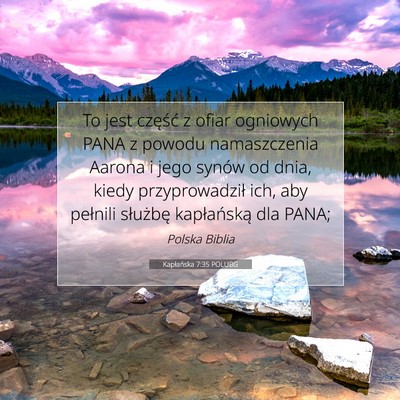 Kapłańska 7:35 Werset Biblijny Wyjaśniony