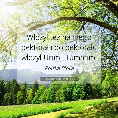 Kapłańska 8:8 POLUBG Obraz Wersetu Biblijnego
