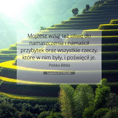 Kapłańska 8:10 POLUBG Obraz Wersetu Biblijnego
