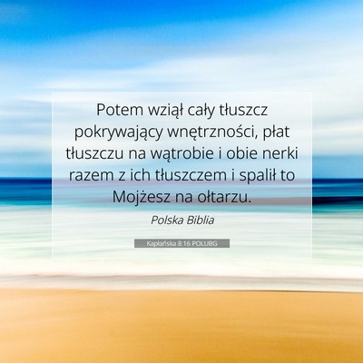 Kapłańska 8:16 POLUBG Obraz Wersetu Biblijnego