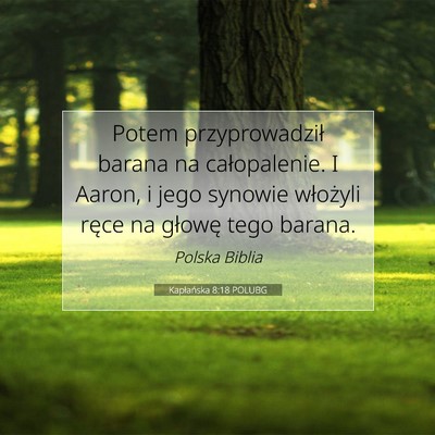 Kapłańska 8:18 POLUBG Obraz Wersetu Biblijnego