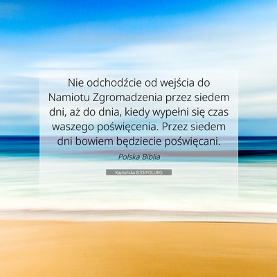 Kapłańska 8:33 POLUBG Obraz Wersetu Biblijnego