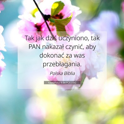 Kapłańska 8:34 POLUBG Obraz Wersetu Biblijnego