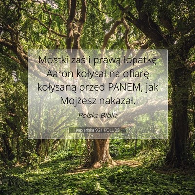 Kapłańska 9:21 POLUBG Obraz Wersetu Biblijnego