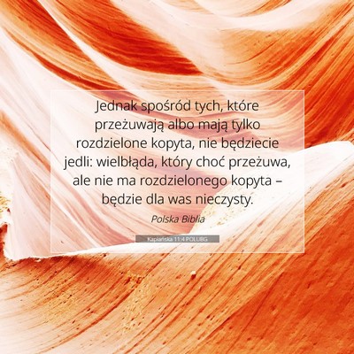 Kapłańska 11:4 POLUBG Obraz Wersetu Biblijnego