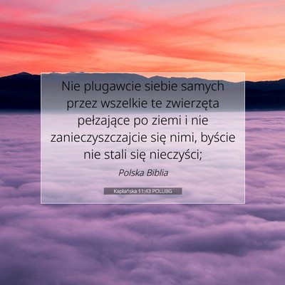 Kapłańska 11:43 POLUBG Obraz Wersetu Biblijnego