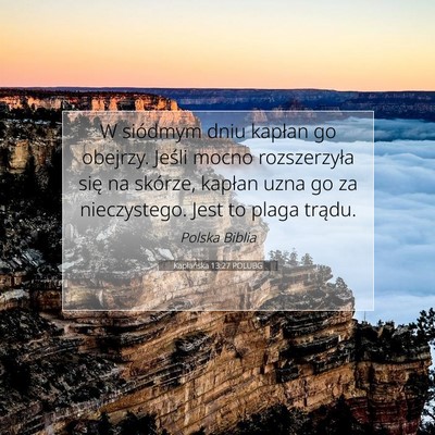 Kapłańska 13:27 POLUBG Obraz Wersetu Biblijnego