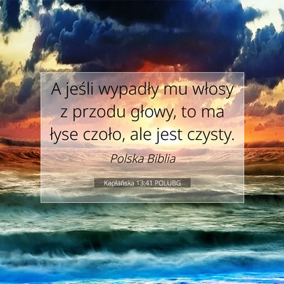 Kapłańska 13:41 POLUBG Obraz Wersetu Biblijnego