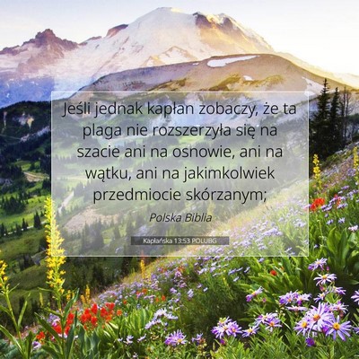 Kapłańska 13:53 Werset Biblijny Wyjaśniony