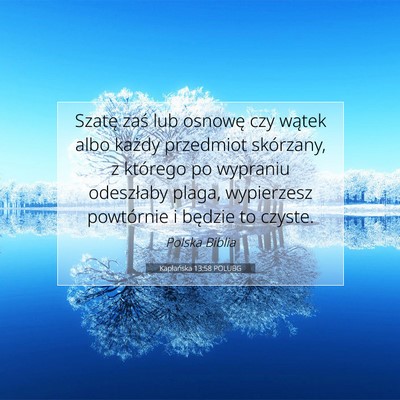 Kapłańska 13:58 Werset Biblijny Wyjaśniony