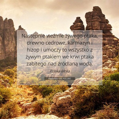 Kapłańska 14:6 POLUBG Obraz Wersetu Biblijnego