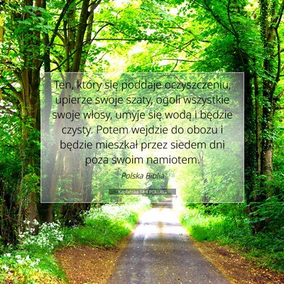 Kapłańska 14:8 POLUBG Obraz Wersetu Biblijnego