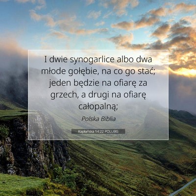 Kapłańska 14:22 POLUBG Obraz Wersetu Biblijnego