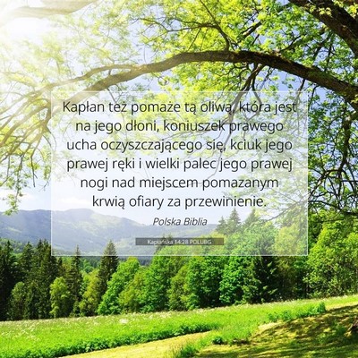 Kapłańska 14:28 POLUBG Obraz Wersetu Biblijnego