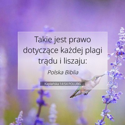 Kapłańska 14:54 POLUBG Obraz Wersetu Biblijnego
