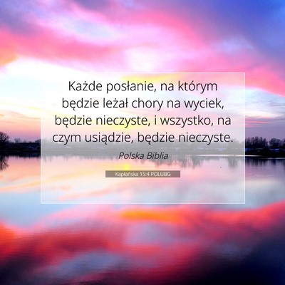 Kapłańska 15:4 POLUBG Obraz Wersetu Biblijnego