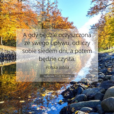 Kapłańska 15:28 POLUBG Obraz Wersetu Biblijnego
