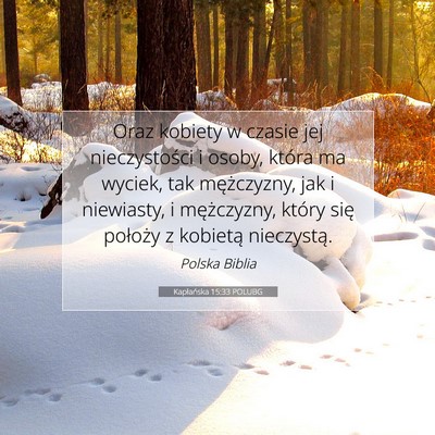 Kapłańska 15:33 POLUBG Obraz Wersetu Biblijnego