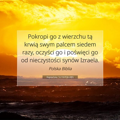 Kapłańska 16:19 POLUBG Obraz Wersetu Biblijnego