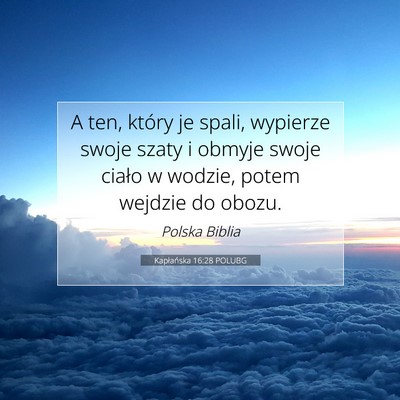 Kapłańska 16:28 POLUBG Obraz Wersetu Biblijnego