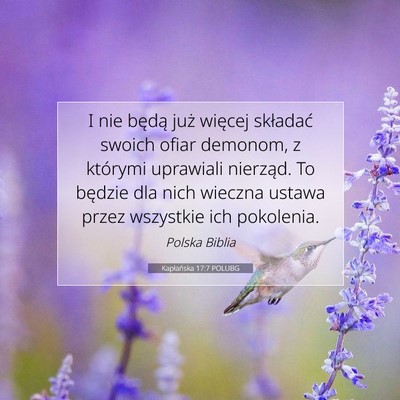 Kapłańska 17:7 POLUBG Obraz Wersetu Biblijnego