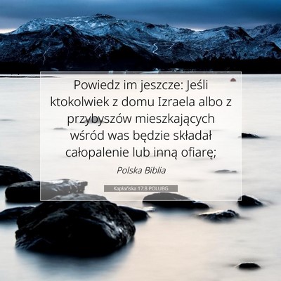Kapłańska 17:8 POLUBG Obraz Wersetu Biblijnego