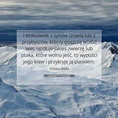 Kapłańska 17:13 POLUBG Obraz Wersetu Biblijnego
