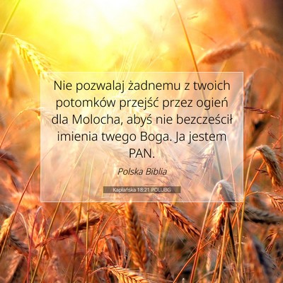 Kapłańska 18:21 POLUBG Obraz Wersetu Biblijnego