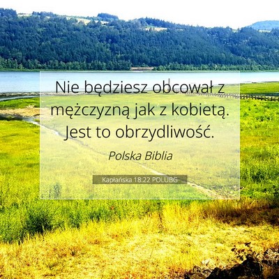 Kapłańska 18:22 POLUBG Obraz Wersetu Biblijnego