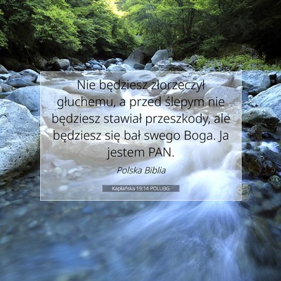 Kapłańska 19:14 POLUBG Obraz Wersetu Biblijnego