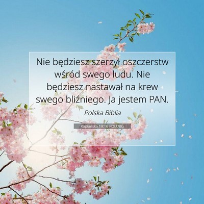 Kapłańska 19:16 POLUBG Obraz Wersetu Biblijnego
