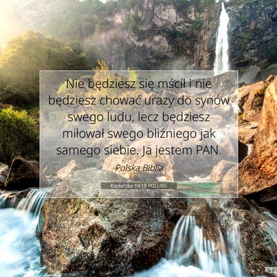 Kapłańska 19:18 POLUBG Obraz Wersetu Biblijnego