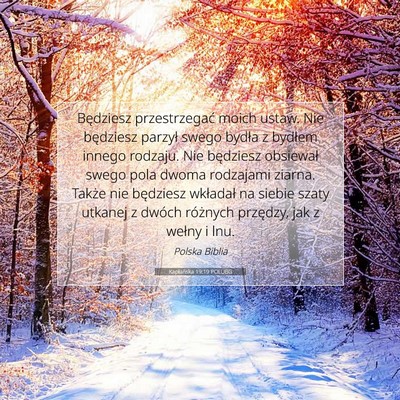 Kapłańska 19:19 POLUBG Obraz Wersetu Biblijnego