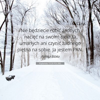 Kapłańska 19:28 POLUBG Obraz Wersetu Biblijnego