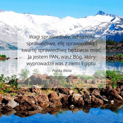 Kapłańska 19:36 POLUBG Obraz Wersetu Biblijnego