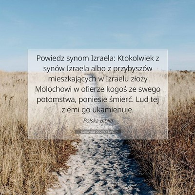Kapłańska 20:2 POLUBG Obraz Wersetu Biblijnego