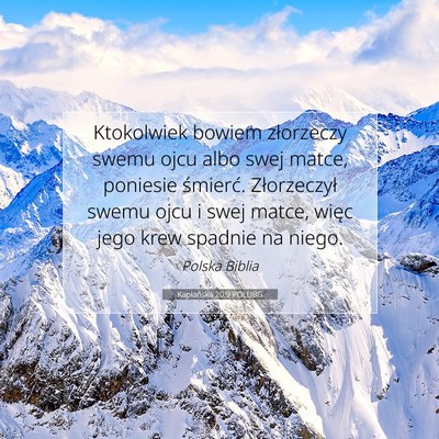Kapłańska 20:9 POLUBG Obraz Wersetu Biblijnego