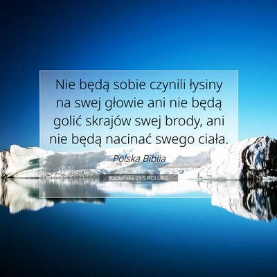 Kapłańska 21:5 POLUBG Obraz Wersetu Biblijnego