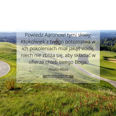 Kapłańska 21:17 POLUBG Obraz Wersetu Biblijnego