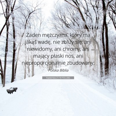Kapłańska 21:18 POLUBG Obraz Wersetu Biblijnego